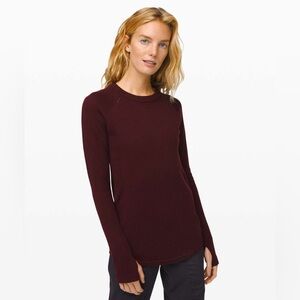 lululemon athletica Burgundy Crew Neck Sweater